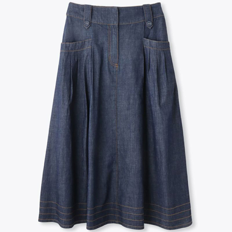 sosotto  デニムタックスカート /NV98